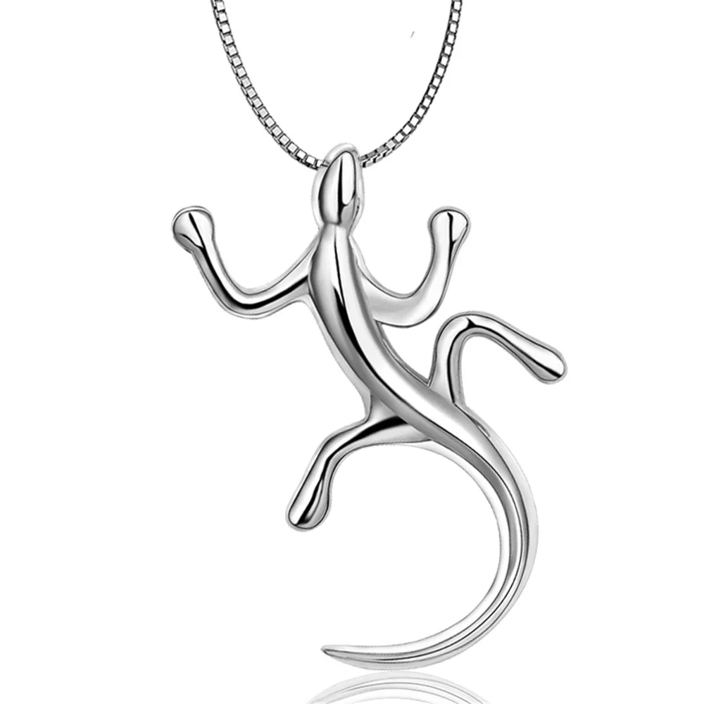 

MADALENA SARARA sterling silver S925 chain necklace with lizard gecko pendent