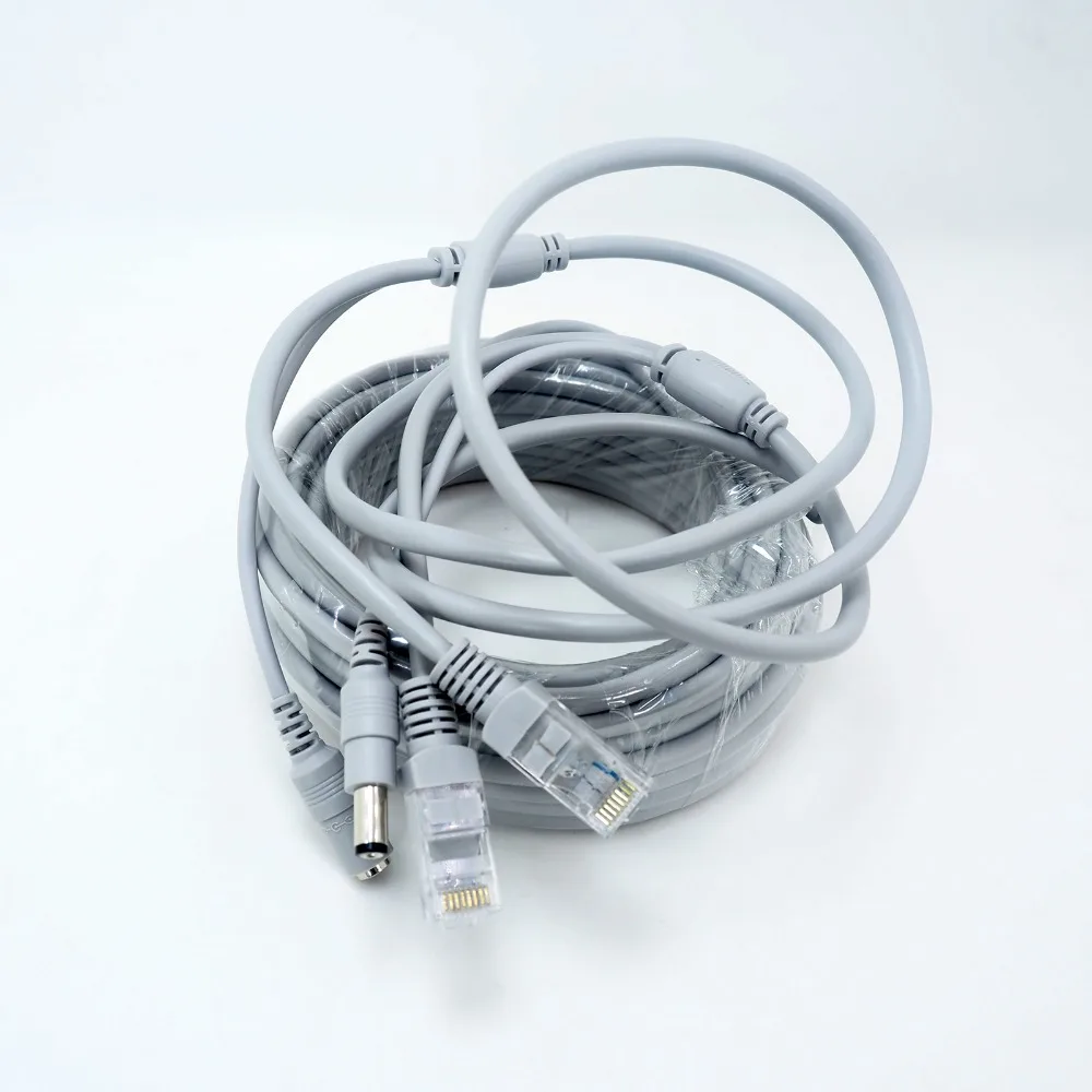 NC 10M типа два в одном кабель CCTV удлинитель Ethernet RJ45 DC 12V Мощность сетевой