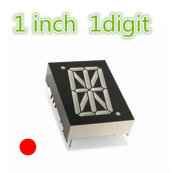1 &quot1 дюйм светодиодный дисплей Nixie трубка DIP цифровая красный 16 сегментов бит