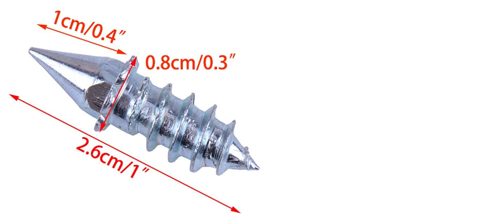 DWCX 50 шт. Автомобильные Серебристые колесные шины, противоскользящие штифты, винты, шипы для грузовиков, снежных велосипедов, мотоциклов