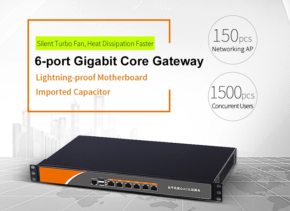 Comfast CF-AC300 6 Порты и разъёмы Gigabit AC Wi-fi Core шлюз балансировки нагрузки QoS сервер PPPoE мульти WAN LAN Wi-fi проект контроллер для AP