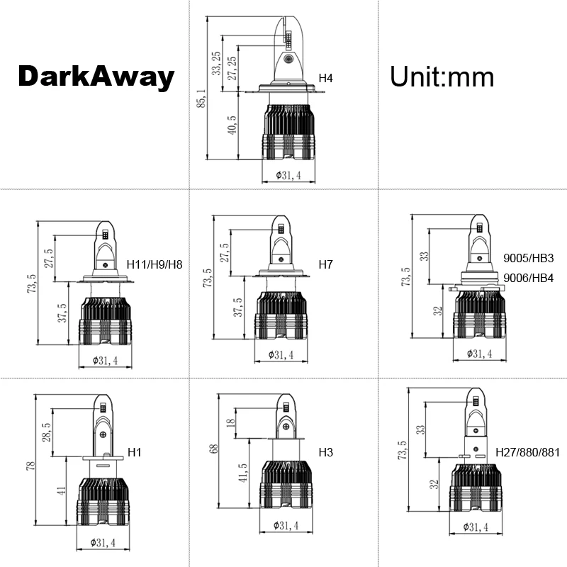 led car headlight AC1011411W1-6