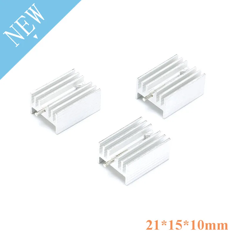 

50pcs Aluminium TO-220 Heatsink TO 220 Heat Sink Transistor Radiator With Needle For TO220 Cooler Cooling 21*15*10MM