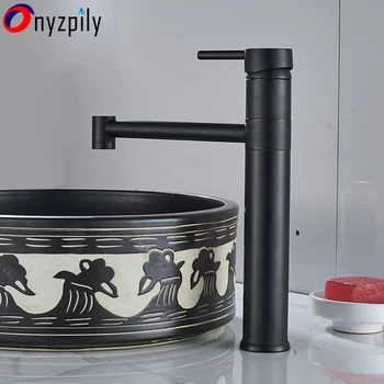 

ORB Long Outlet Black Bathroom Basin Faucet Single Handle Faucets Hot and Cold Water Mixer Faucet