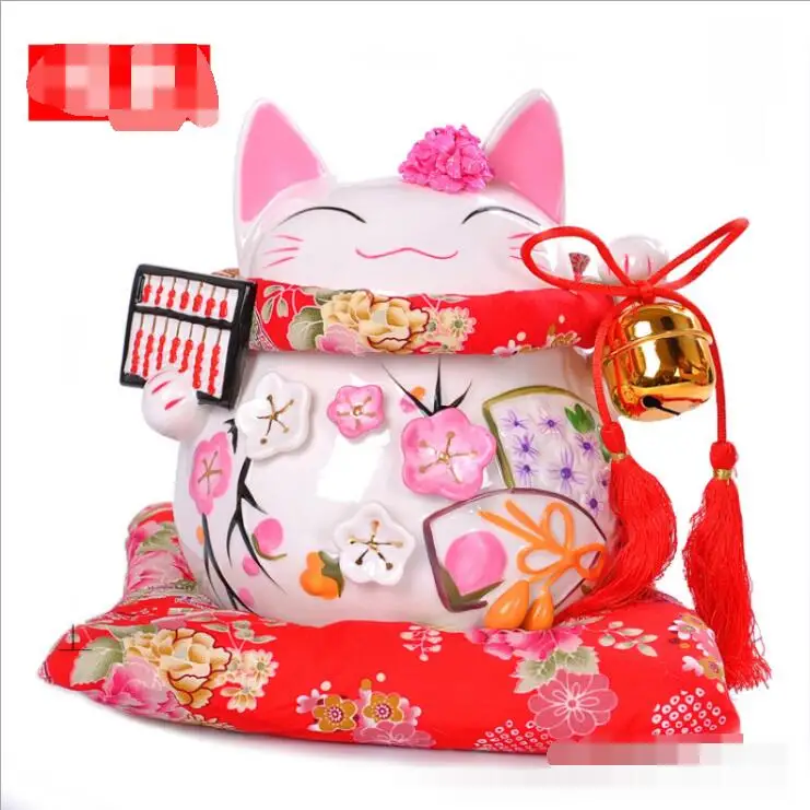 

Hot Selling Newest Manufacturers Selling Wholesale Ceramic Plutus Cat Japanese Plutus Cat Ceramic Jar Flower Money Box