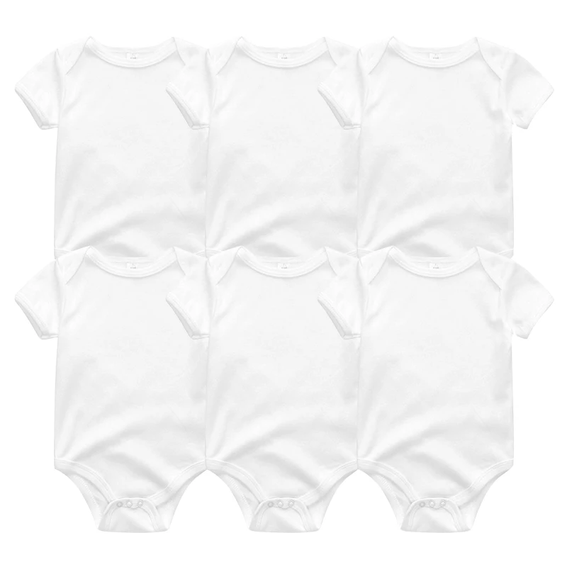 Одежда для новорожденных мальчиков 6 шт./лот комбинезон для малыша Девочки Лето короткий рукав сдельник для ребенка хлопок детская одежда roupas de bebe - Цвет: BDS6001-Baby Rompers