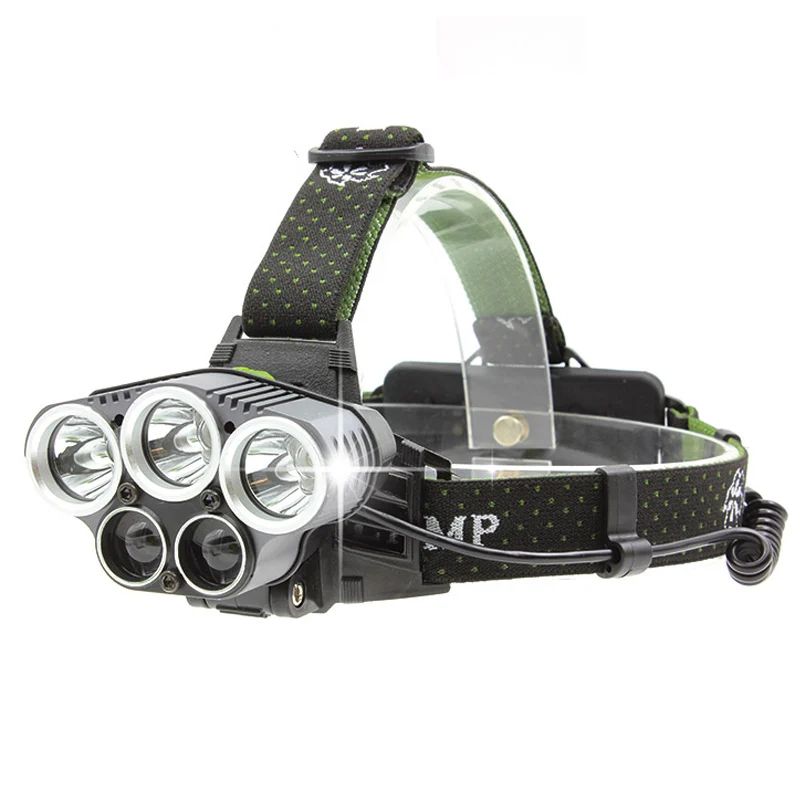 Huasign Ultra Bright LED Headlamp 5 Leds Headlight 8000 lumens XML T6