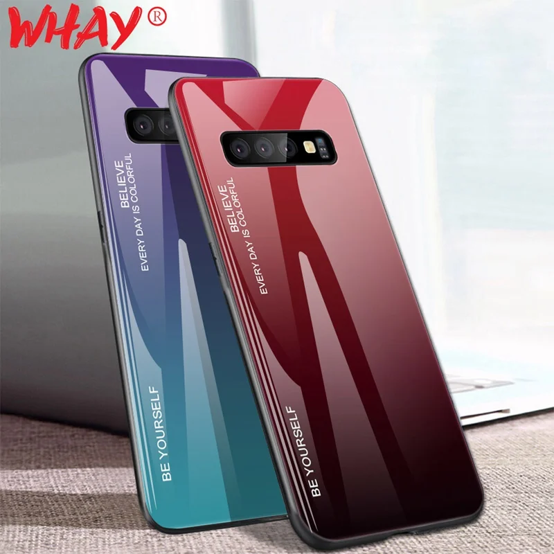 Стеклянный чехол для Samsung Galaxy S10 Lite S10e S9 S8 Plus телефона A5 A7 2017 A6 A9 2018 A8 чехлы со