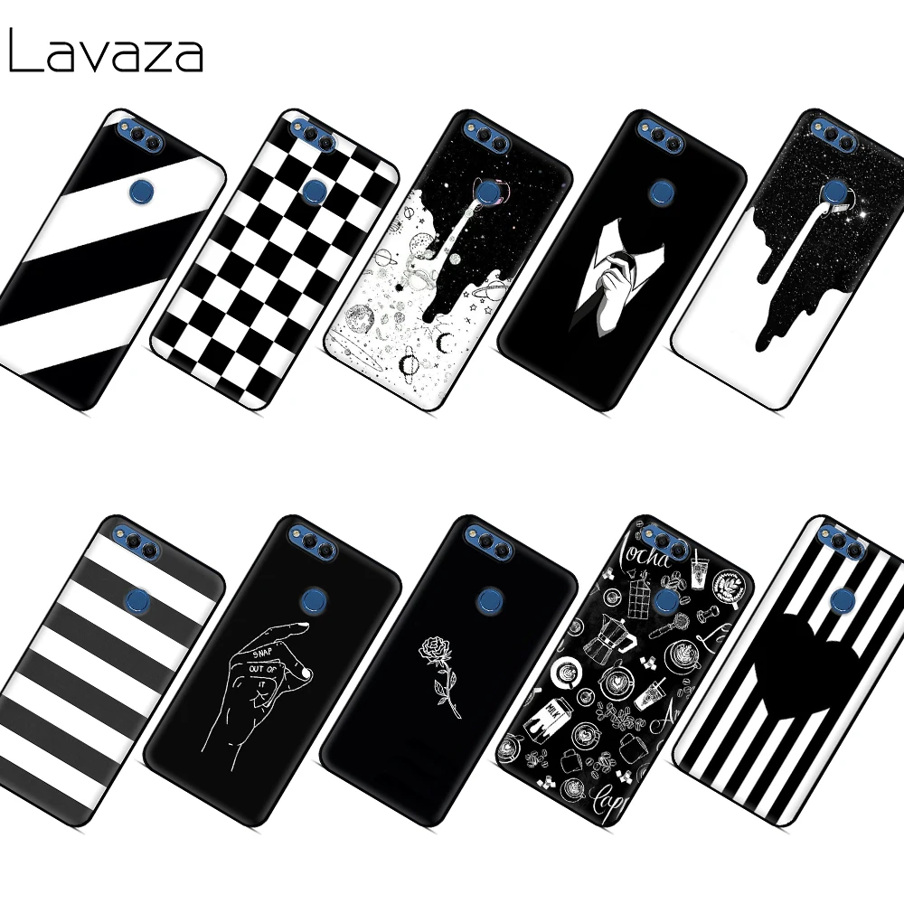 

Lavaza black and white Case for Honor Mate 10 20 6a 7a 7c 7x 8 8C 8x 9 Lite Pro Y6 2018 Prime
