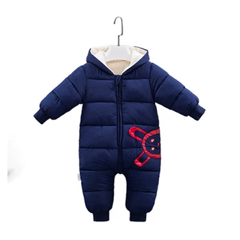

2018 Baby Clothes New Winter Warm Hooded Baby Rompers Thick Cotton Outfit Newborn Jumpsuit For Children Baby Costume