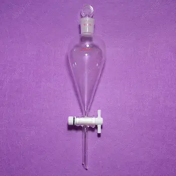 

250ML,Pyriform Separatory Funnel,PTFE Stopcock,Drop Tube,Pear Shape,Funnel