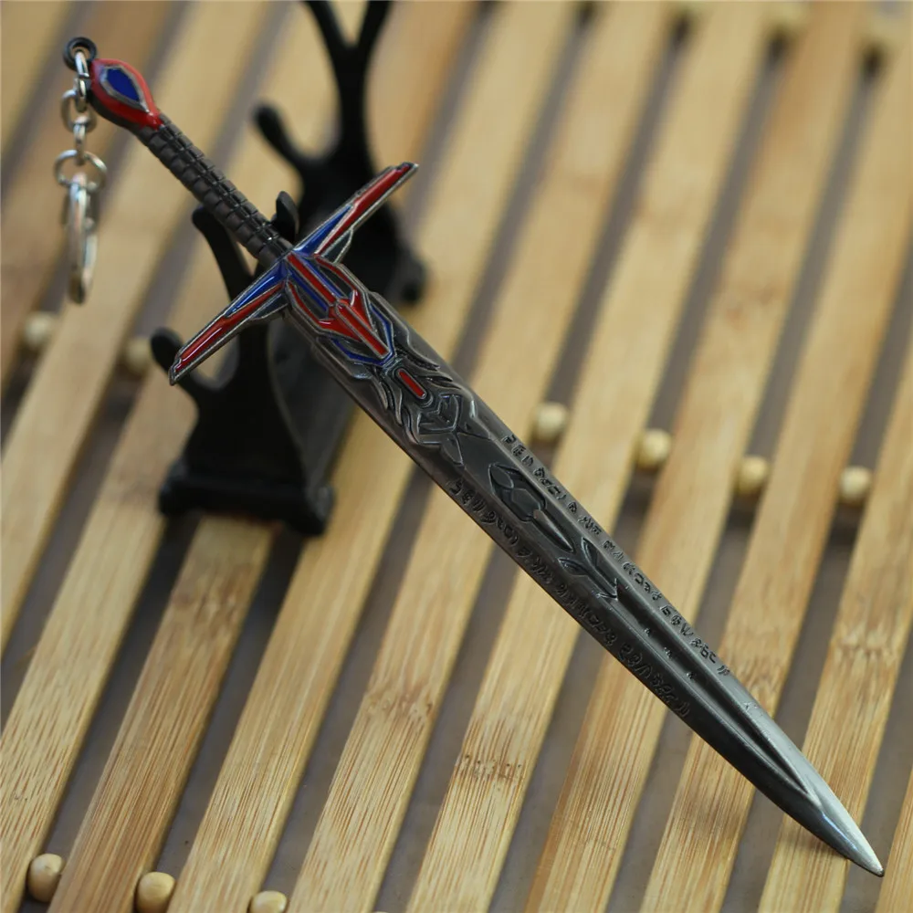 

European and American Autobots Optimus stars sword logo keychain Selling Alloy Sword Model Keychain Gift