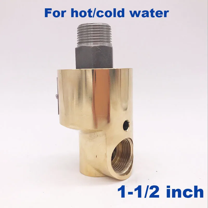 

GOGO Left/Right-hand thread industrial brass swivel joint 50C 120 degree C water connector rotating 1 1/2 inch rotary fitting