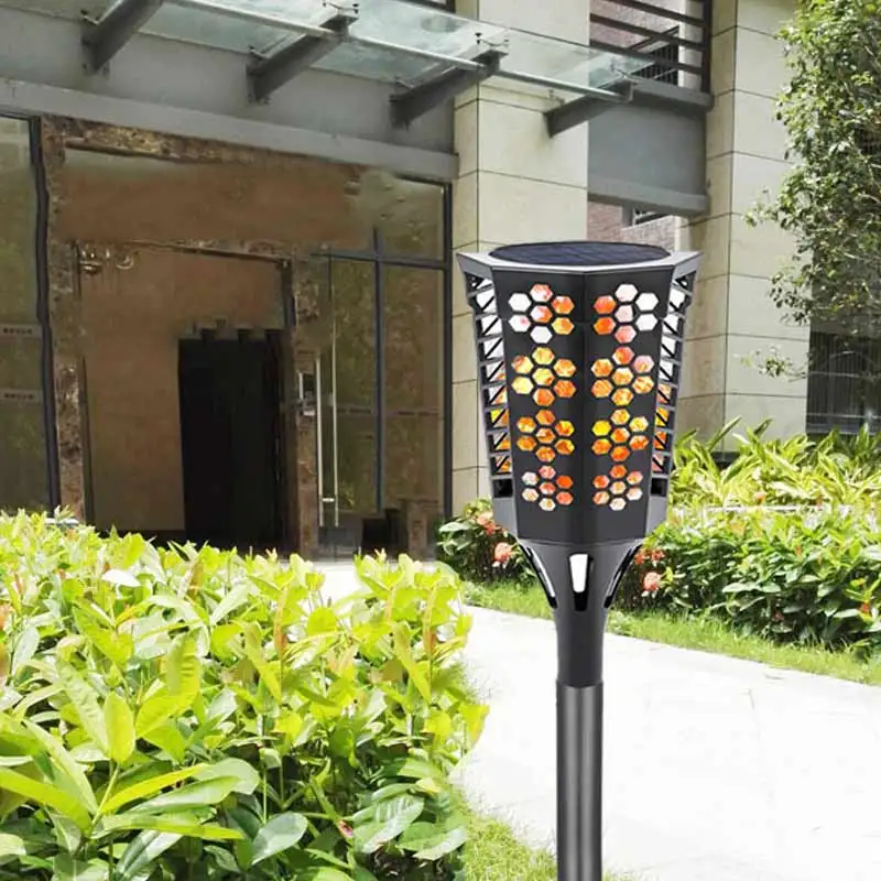 

96 LED Solar Power Spot Light Waterproof Flicker Flame Lamps Landscape Outdoor Grounding Decor LB88