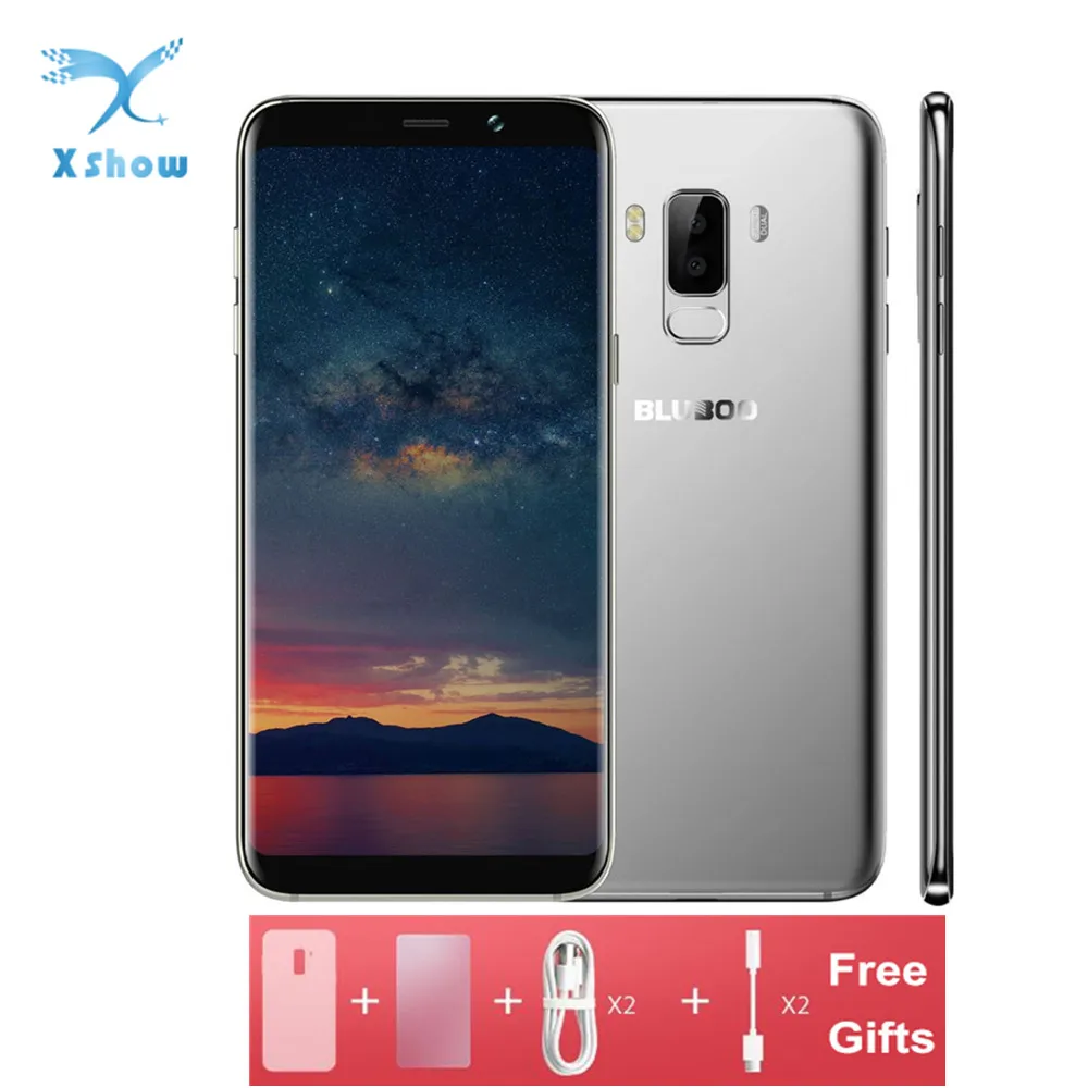 

Bluboo S8 Plus Smartphone MTK6750T Octa Core 4GB+64G Android Cellphone 6.0" Touch Screen Dual Camera Mobile Cell Phone Touch ID