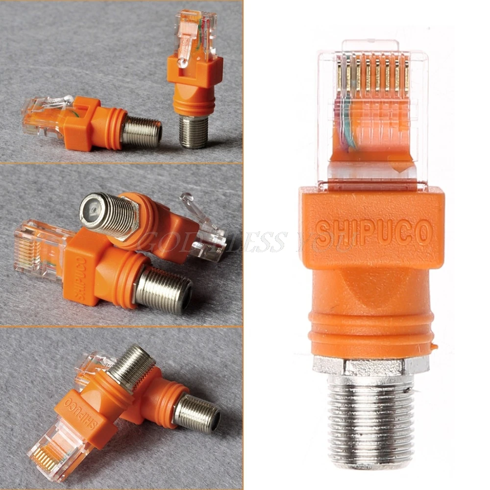 Переходник BNC Female / F на RJ45 Male 1 шт. крепление панель монитора аксессуары Прямая