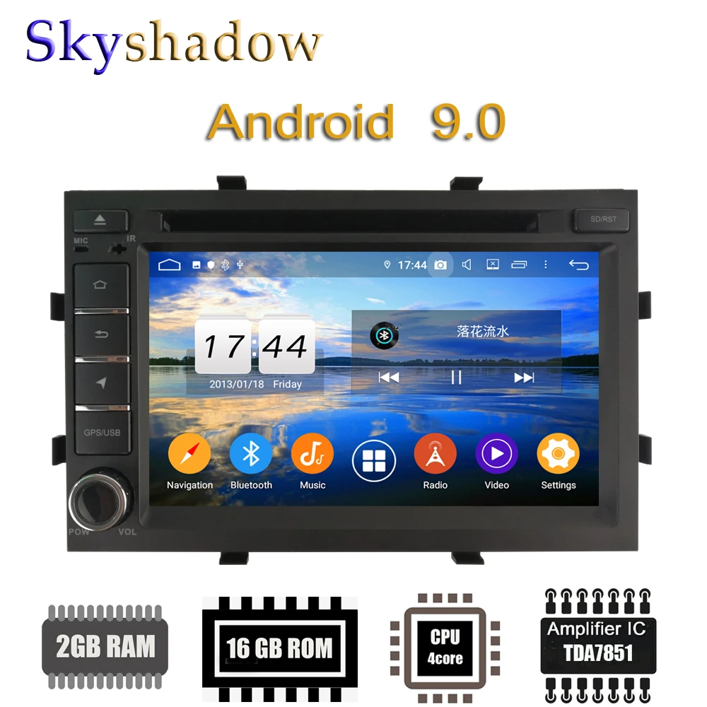 Flash Deal TDA7851 2din Android 9.0 16GB 4Core For Chevrolet Cobalt Spin Onix 2012- Car DVD Player Wifi 4G Bluetooth RDS RADIO GPS map 3