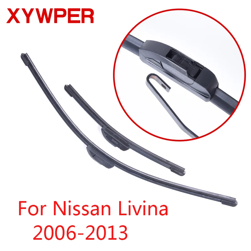 

XYWPER Wiper Blades for Nissan Livina 2006 2007 2008 2009 2010 2011-2013 24"&14"Car Accessories Soft Rubber Windscreen wipers