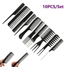 10 шт./компл. Профессиональный антистатические Салон Парикмахерская расчески гребень Расческа парикмахерские расчески Уход за волосами Инструменты для укладки