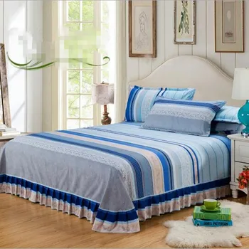 

new 3 Piece Bed Sheet Set Bedding Sets Super King Gray Bed Sheet,Mattress Cover,Bedspread,Contain 1 Bed Skirt 2 Pillowcase