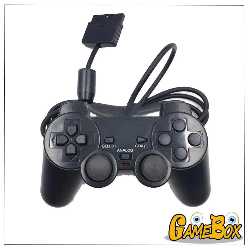 IC двойной вибрации проводной игровой ручка геймпад для PS2 Проводной игры вибрации геймпад для sony PS2 ручка