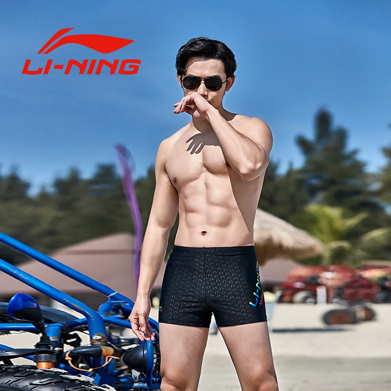 LI-NING Для Мужчин's Плавание шорты спортивные Плавание костюм Человек Плавание ming Мужские Шорты для купания Плавание ming трусы дышащий Плавание одежда Для мужчин боксер шорты