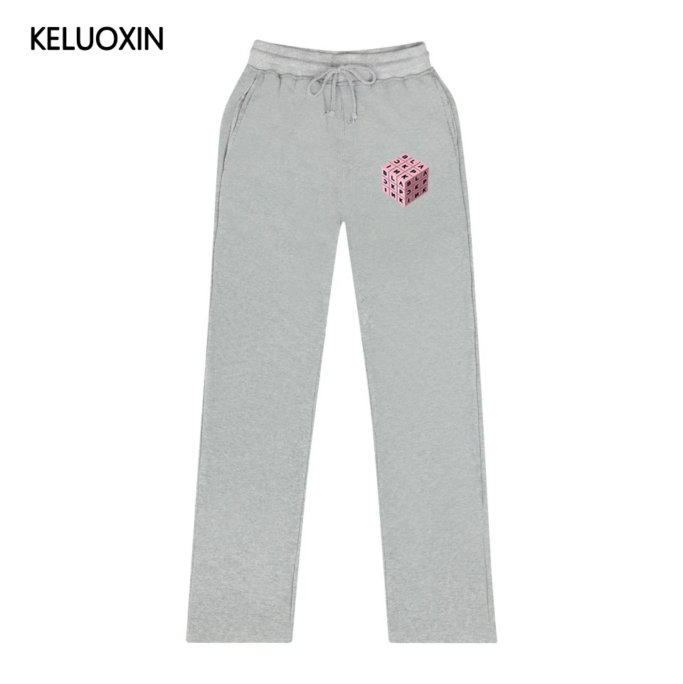KELUOXIN Kpop BLACKPINK Square Up Trousers Men Women Harajuku Hip Hop Streetwear Cotton Harem Pants BLACKPINK Fans Sweatpants