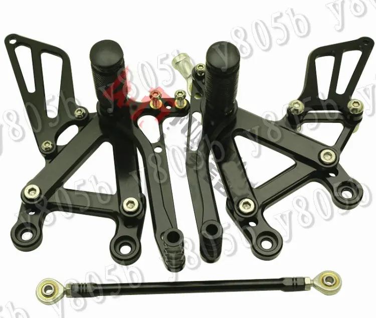 Черное заднее сиденье мотоцикла подножки для ног набор KAWASAKI ZX-6R 636 2003-2004