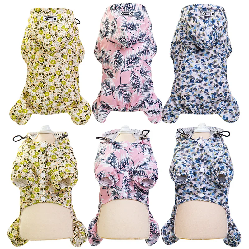 Одежда для собак уличное пальто от дождя щенков толстовка с капюшоном