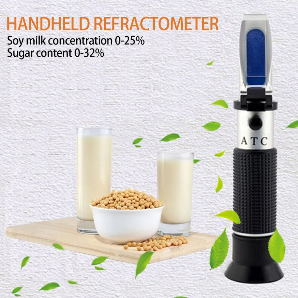 Portable 0 32 Handheld Refractometer Sugar Meter Fruit Saccharimeter Measurement Tool Set