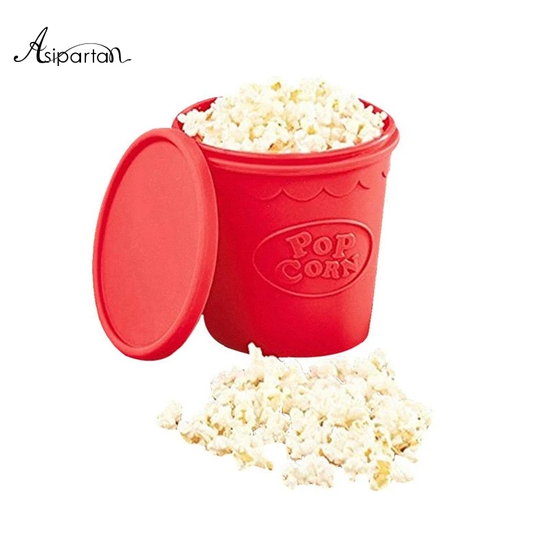 Asipartan 1 шт. попкорн чайник ведро силикона высокого качества Microwaveable миска с