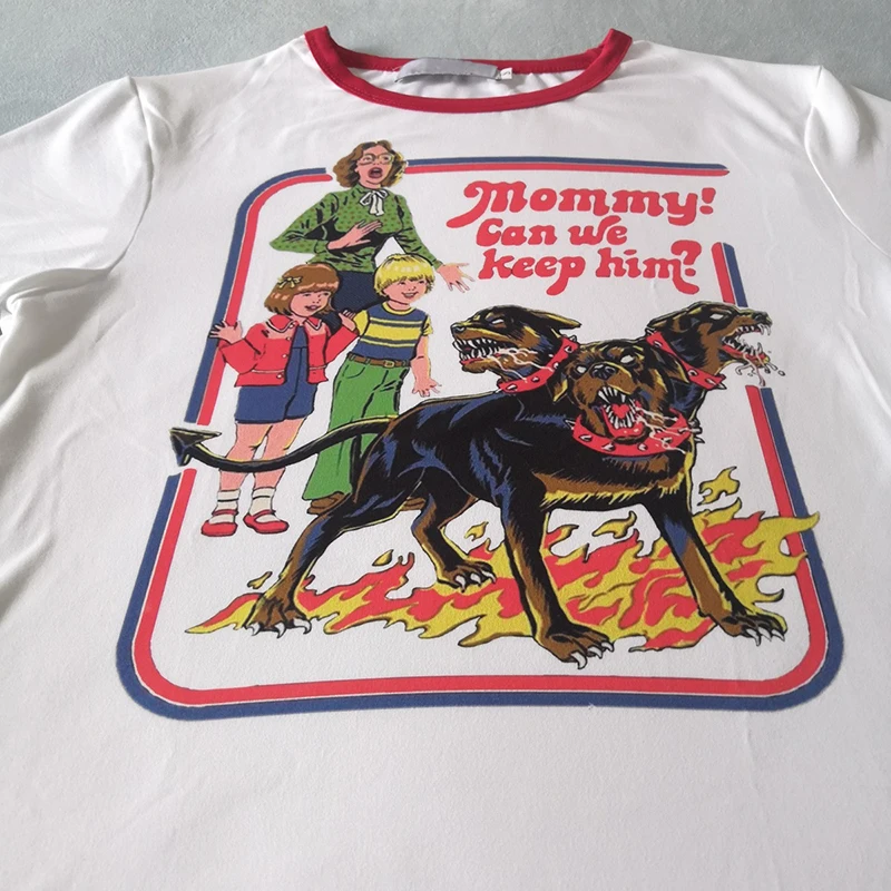 2019 Women Funny Style T shirt Mommy We Can Keep Him Dogs Printed Vintege Tops Harajuku Street Wear Short Sleeved Tshirts B1WC78 2019 Women Funny Style T shirt Mommy We Can Keep Him Dogs Printed Vintege Tops Harajuku Street Wear Short Sleeved Tshirts B1WC78