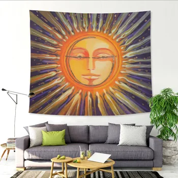 

India Mandala Tapestry Gobelin Hanging Wall Sun Tapestry Fabric Polyester/Cotton Hippie Boho Bedspread Table Cloths Wall Decor