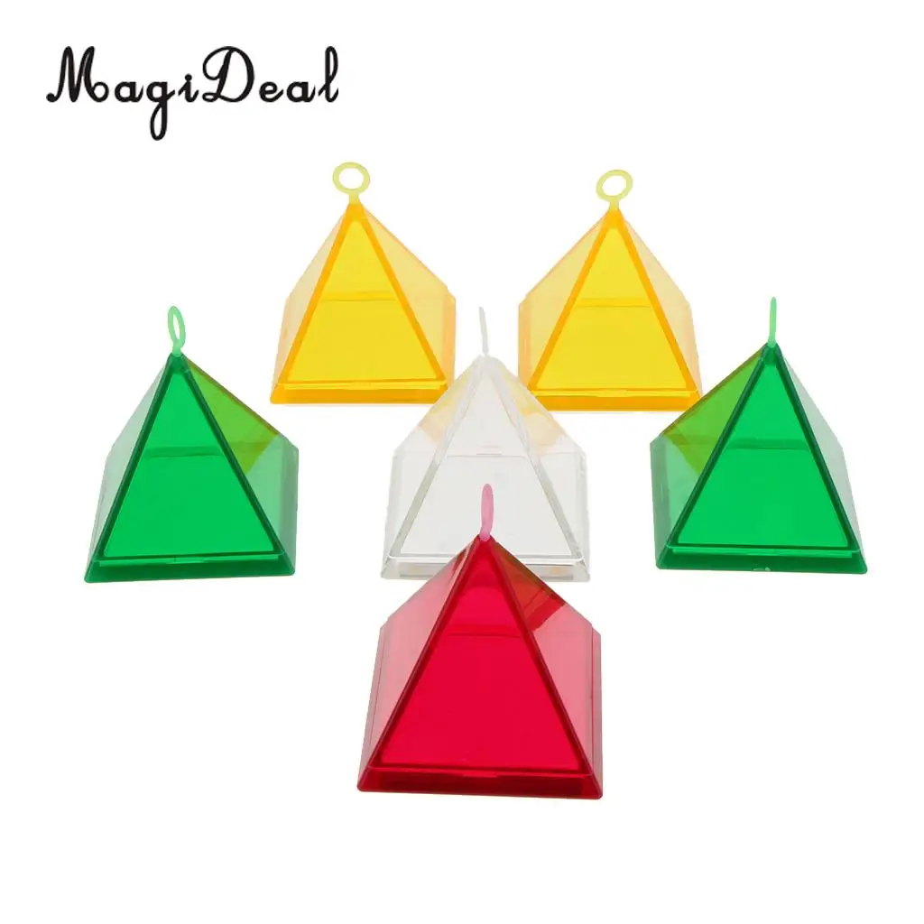 Pack of 6 Pyramid Shape Balloon Weights Set up Props Gift Box Wedding Birthday Xmas Party Decor Kits