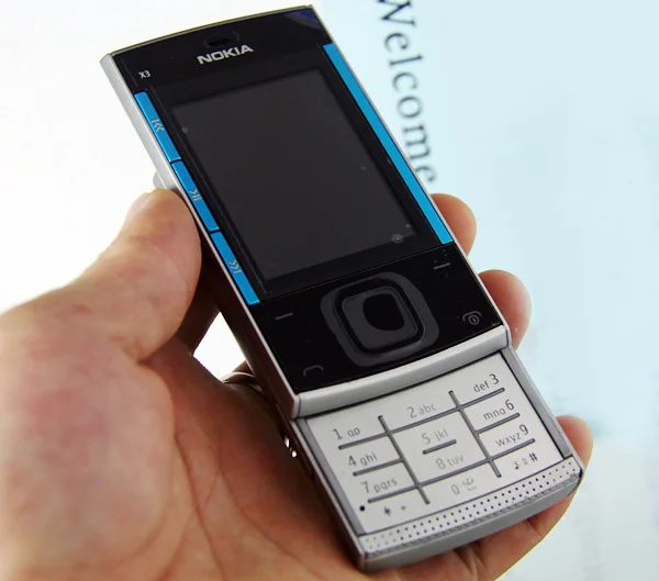 Оригинальный Nokia X3 мобильный телефон Bluetooth 3.2MP MP3 плеер 00 слайдер разблокирован и