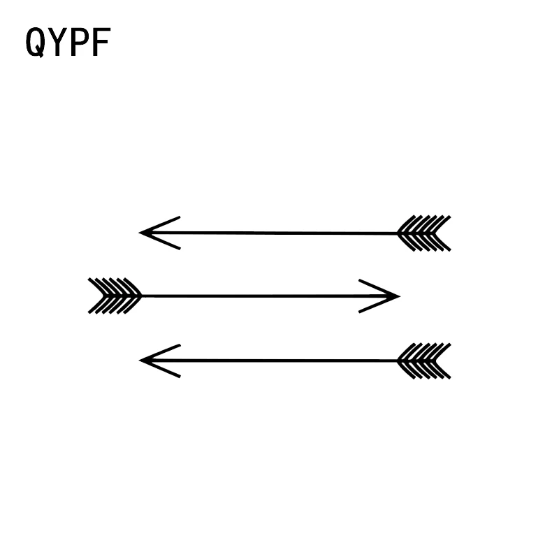 

QYPF 17.2*7.8CM Pretty Archery Feather Decor Car Sticker High Quality Vinyl Graphic C16-1706