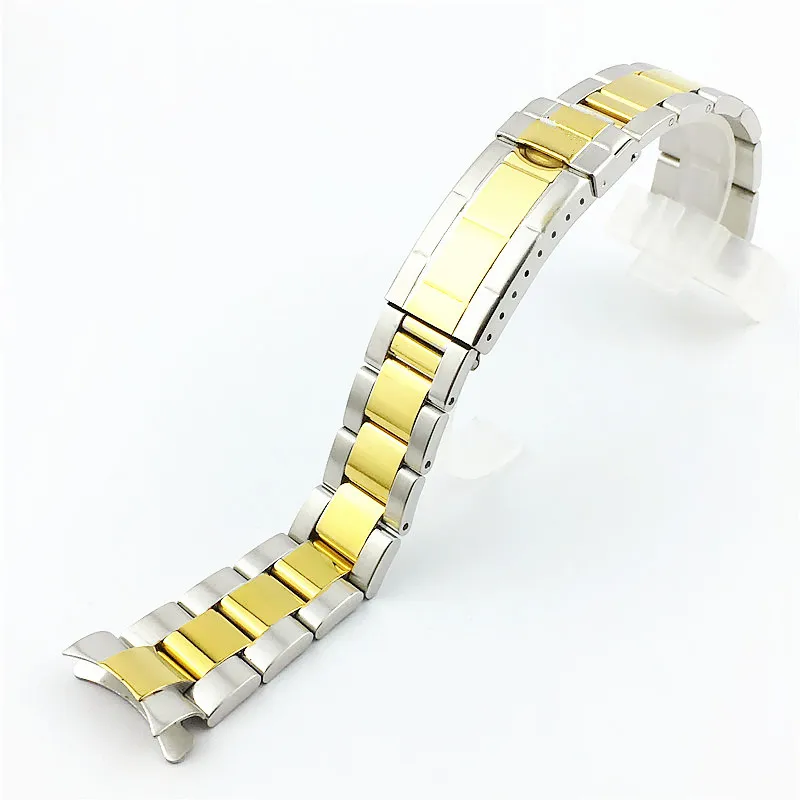 New Watchband watch band 20MM Men full Stainless Steel Butterfly Clasp gold silver For Rol Daytona Submariner Gmt strap