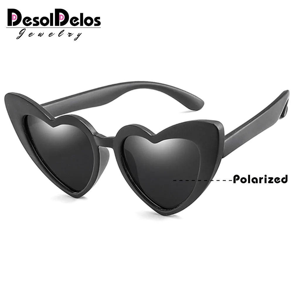 Детские солнцезащитные очки для мальчиков и девочек, поляризованные детские солнцезащитные очки, PC очки с защитой от ультрафиолета, высокое качество, D323 - Цвет линз: 04 black gray