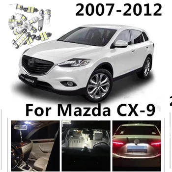 

JGAUT 10pcs White Car LED Light Bulbs Interior Package Kit For Mazda CX-9 2007-2012 Dome Lights License plate light Map