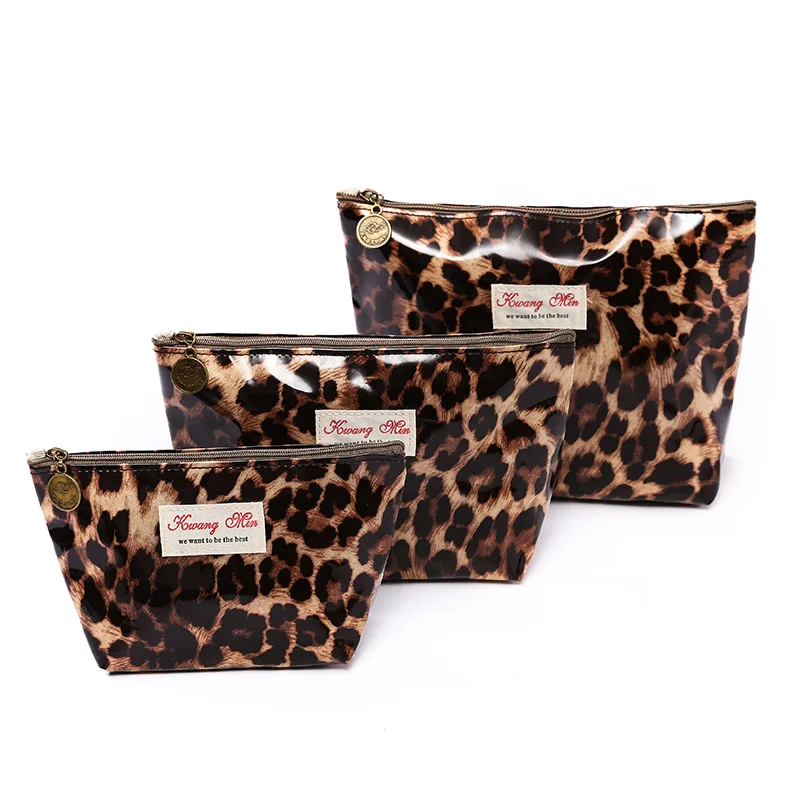 

2019 Cotton Women Toiletry Cosmetic Bag Leopard Pattern Make Up Wash Organizer Item Storage Pouch Travel Handbag dropshipping
