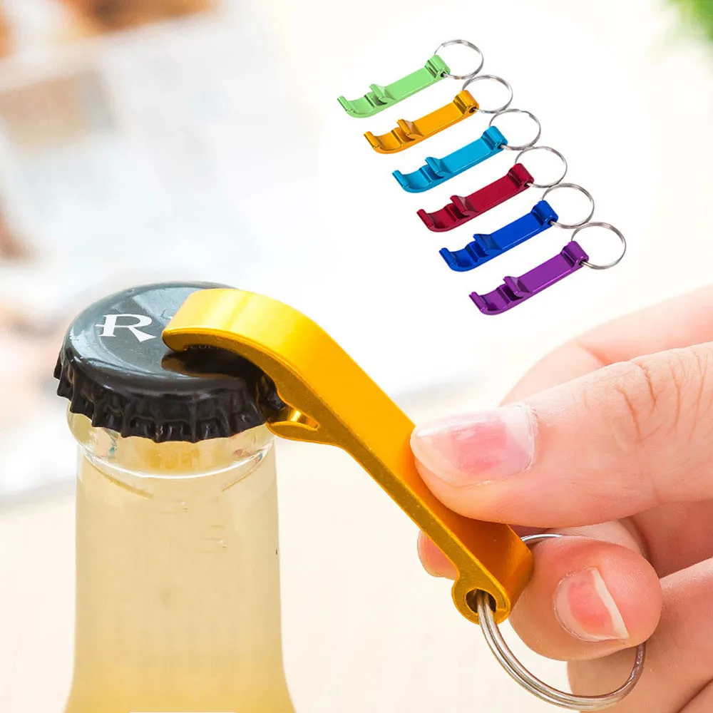 2018 New 2Pcs Creative Color Beer Opener Beer Opener Opener Keychain Holder NE1115in Openers