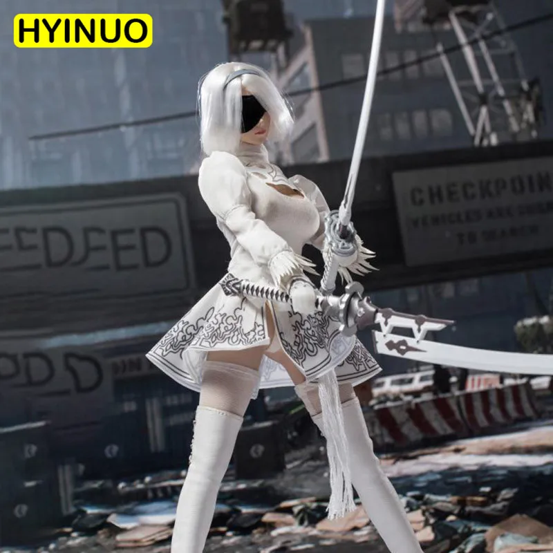 1/6 Scale Sexy Girl Robot 2B Sister сексуальные белые чулки Neil костюм фигура модель 12 ' полный