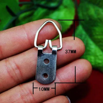 

Mini Hook,Hanging Picture Oil Painting Mirror Frame 2 Holes Hooks Hangers With Screws,White Color,37*10mm,20Pcs