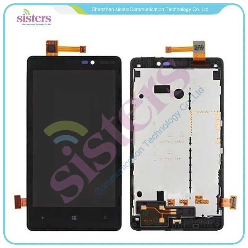 NOK0121 Hot Sale iPartsBuy LCD Display + Touch Screen Digitizer Assembly with Frame Replacement for Nokia Lumia 820 (3)