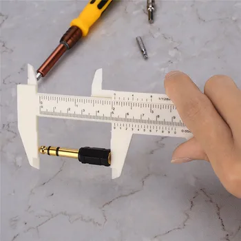 

0-150mm Double Scale Plastic Vernier Caliper Sliding Gauge Mini Measuring Ruler For Student Woodworking Measurement Tool