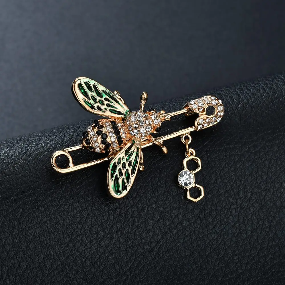 Yobest Insect Bumble Bee Brooch for Women Kids Girls bee jewelry Gold Color Yellow Green Enamel Brooches Jewelry bumble bee