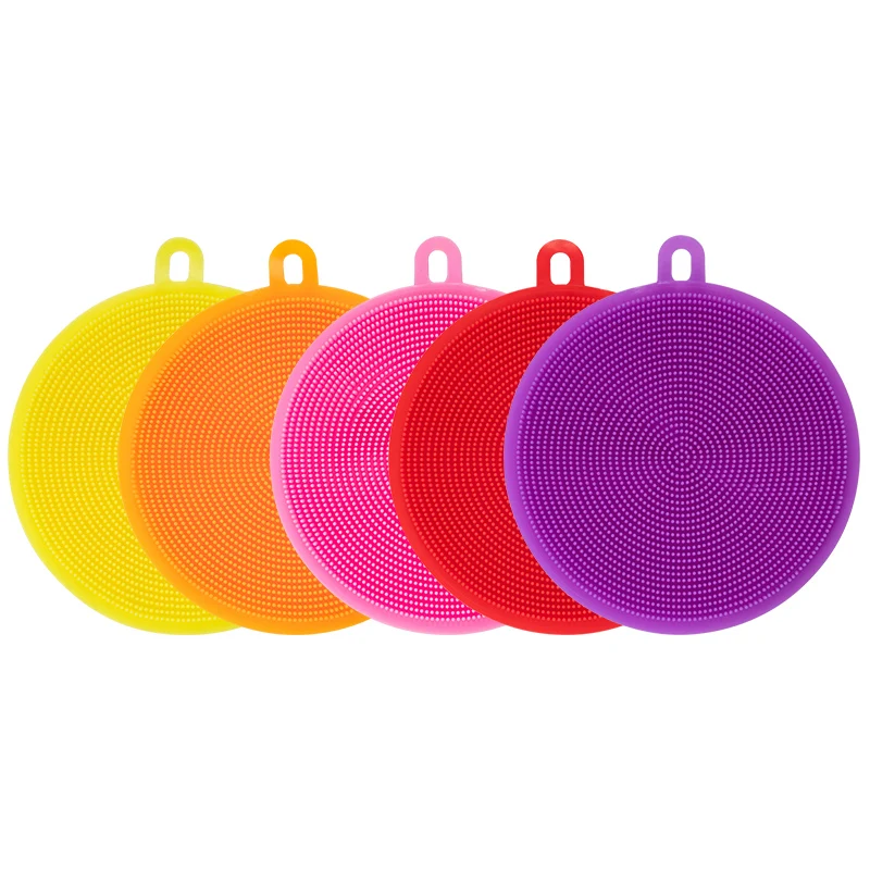 

1 pcs Silicone Dish Washing Sponge Scrubber Kitchen Cleaning antibacterial Tool Soft Cleaning Antibacterial Brush Kitchen Tools