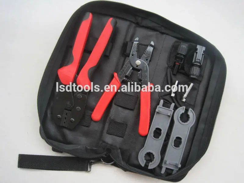 

LY-K2546-3 solar crimping tool set MC4 solar cable 2.5m2 4mm2 6mm2 crimper multi function cable cutter/stripper,solar spanner