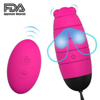 Vibradores nuevos para mujer, Vibrador inalámbrico con Control remoto de 9 velocidades con recarga USB, Vibrador Huevo de silicona médica para huevos.