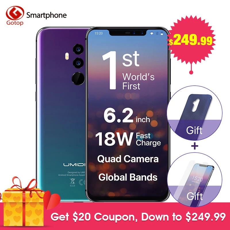 Umidigi Z2 FHD + полный экран 6 ГБ ОЗУ 64 ПЗУ мобильный телефон Helio P23 Octa Core 2 &quotAndroid 8 1 16 Мп